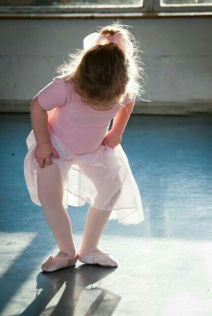 Young dancer in a pink tutu