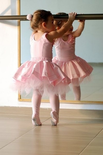 Toddler at the ballet barre