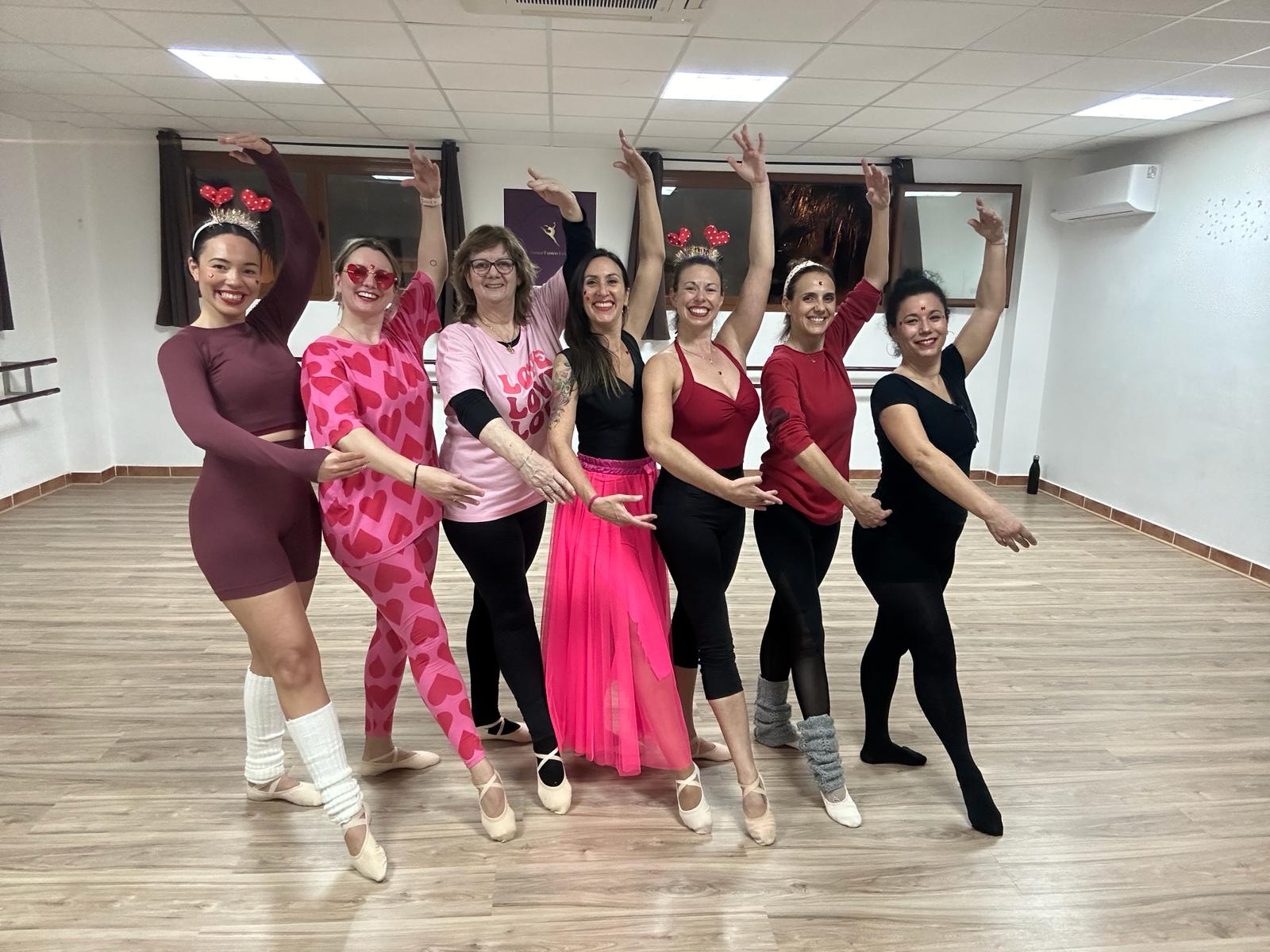 Adult ballet class group photo
